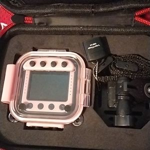 Vintage pink digital camera